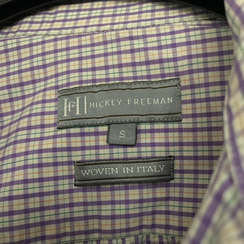 Mens woven small Hickey Freeman sport shirt